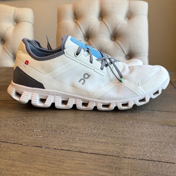 On Cloud Men's Size 13 EU 48 X 3 AD Undyed White Niagara Blue Running Training - Picture 1 of 16